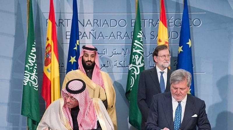 Saudi Arabia and Spain signed six agreements to establish military, air transport and technical cooperation between the two countries. (SPA)