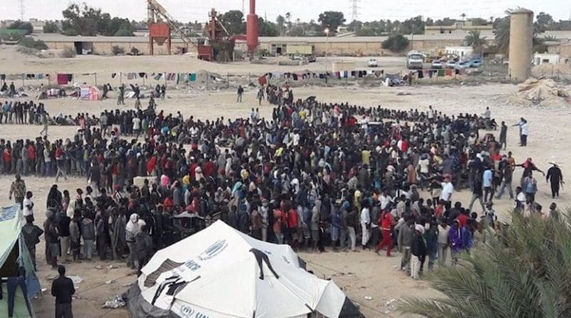 Refugees and migrants held captive by smugglers in deplorable conditions in Libya. Credit: UNHCR
