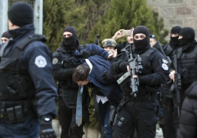 Kosovo Security Forces Arresting Marko Đurić (Credits: Tanjug (l) Glas Srpske (r))
