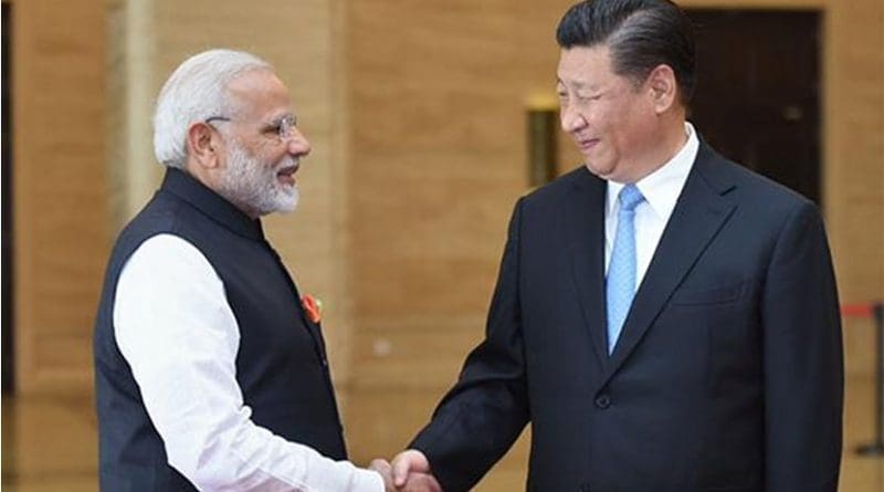 India's Prime Minister, Shri Narendra Modi meeting the President of the People’s Republic of China, Mr. Xi Jinping. Photo Credit: India PM Office.