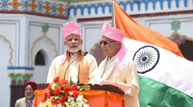 The Prime Minister, Shri Narendra Modi with the Prime Minister of Nepal, Shri K.P. Sharma Oli, at Janakpur, Nepal. Photo Credit: India PM Office.