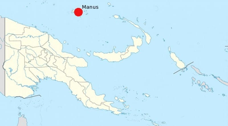 Location of Manus Island in Papua New Guinea