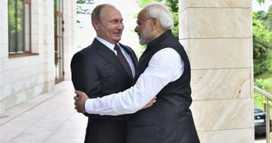 India's Prime Minister, Shri Narendra Modi with the President of Russian Federation, Mr. Vladimir Putin. Photo Credit: India PM Office.