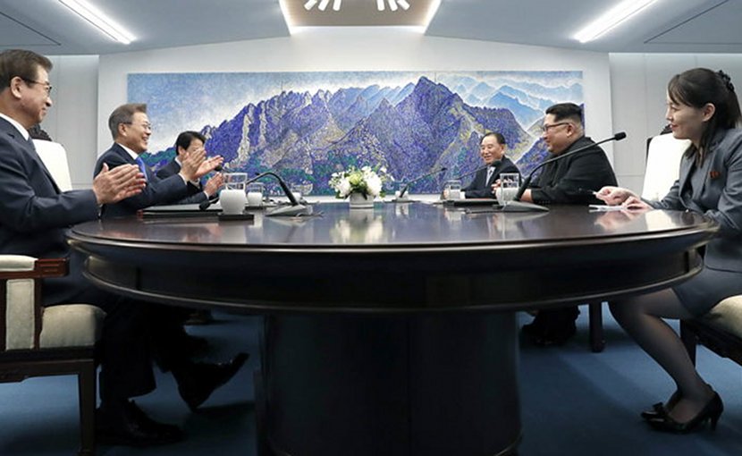 2018 Inter-Korean Summit with South Korea's President Moon Jae-in and North Korea's Kim Jong-un.
