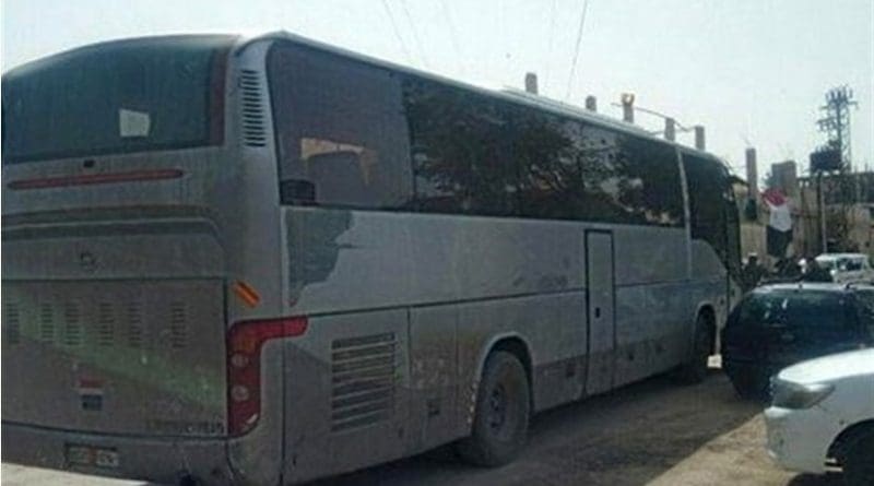 Militants leaving Damascus. Photo Credit: Tasnim News.