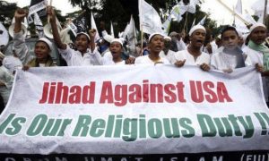 Religious extremists declare US the enemy.