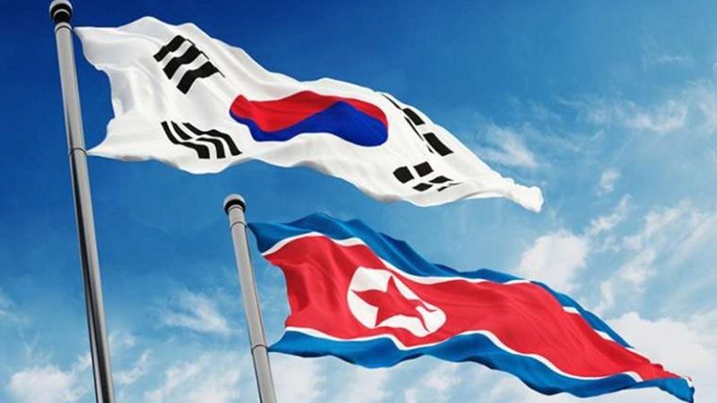 North and South Korea flags. Credit: cigdem/Shutterstock.