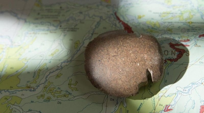 This is an old stone axe used in agriculture. Credit John Eisele/ Colorado State University