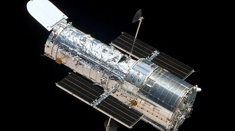 The Hubble Space Telescope in orbit. Photo Credit: NASA.
