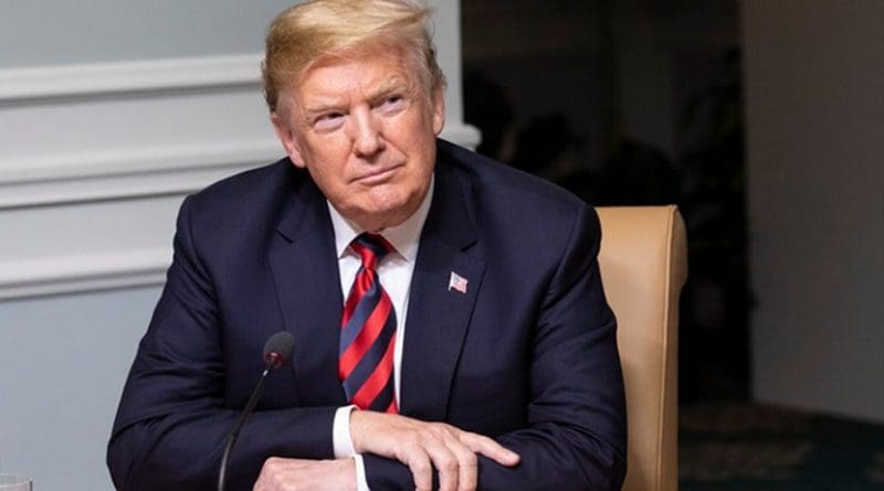 US President Donald Trump at Working Session II at the G7Summit in Charlevoix, Canada. Photo Credit: Dan Scavino Jr., White House.