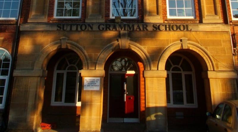 Sutton Grammar School in Sutton, London, United Kingdom. Photo Credit: A P Monblat, Wikipedia Commons.