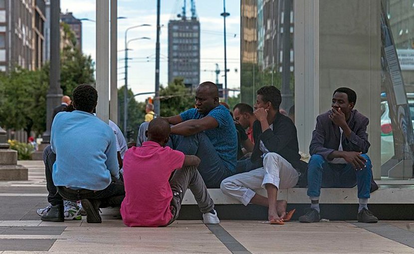 African immigrants in Milan, Italy. Photo Credit: Daniel Case, Wikimedia Commons.