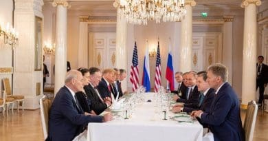 President Donald J. Trump and President Vladimir Putin of the Russian Federation hold a working lunch | July 16, 2018 (Official White House Photo by Shealah Craighead)