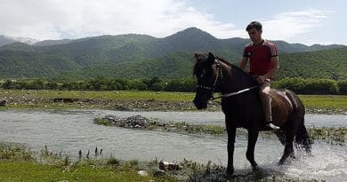 Pankisi Gorge in Georgia, Kist boy with horse. Photo Credit: Sulkhan Bordzikashvili, Wikimedia Commons.