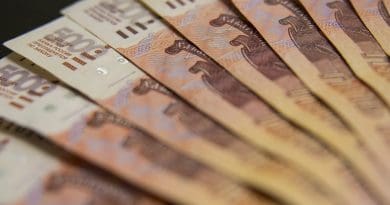 russia rubles currency bills