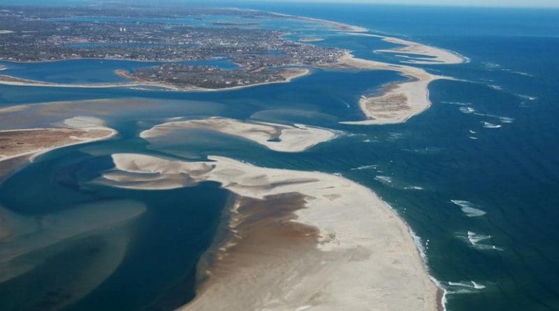Cape Cod National Seashore is a protected marine area, home to a variety of ecosystems with diverse plants and animals. Credit NASA Earth Observatory / Spencer Kennard
