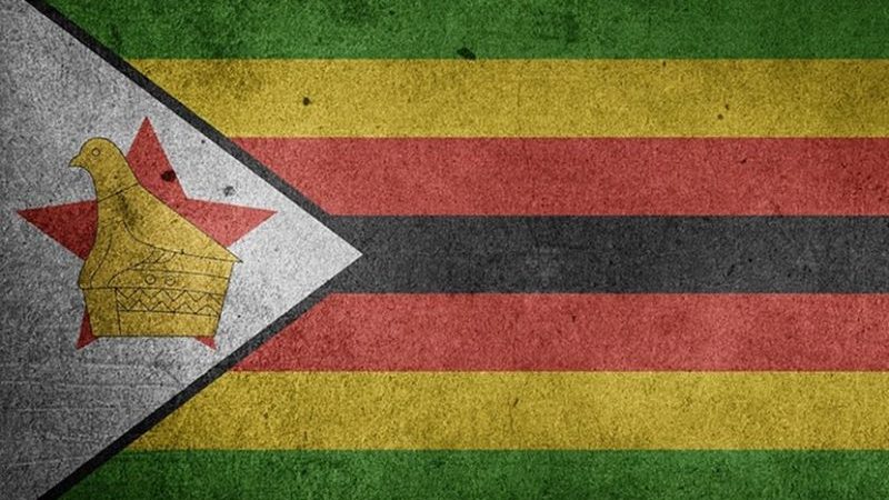 Flag of Zimbabwe.