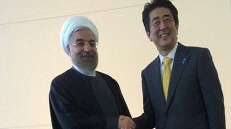 Iran's Hassan Rouhani and Japan's Prime Minister Shinzo Abe. Photo Credit: Tasnim News Agency.