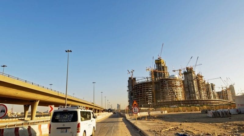 Construction in Riyadh, Saudi Arabia.