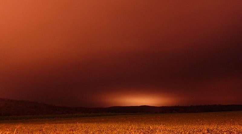 Dust storm in the Sahara.