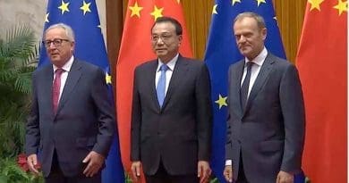 Photo (left to right): President of the European Commission Jean-Claude Juncker, China's President Xi Jinping, and President of the European Council Donald Tusk. Credit: European Union