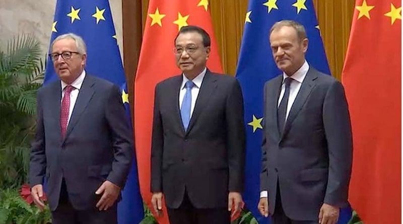 Photo (left to right): President of the European Commission Jean-Claude Juncker, China's President Xi Jinping, and President of the European Council Donald Tusk. Credit: European Union