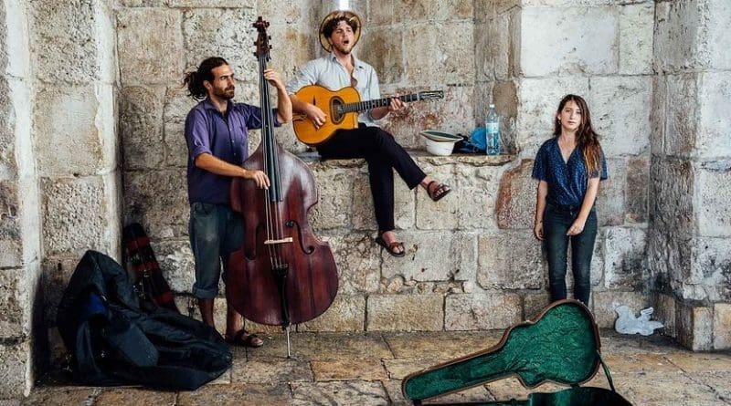 Street musicians in Jerusalem, Israel.