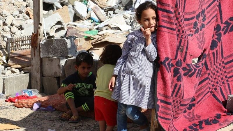 Palestinian children in Gaza.