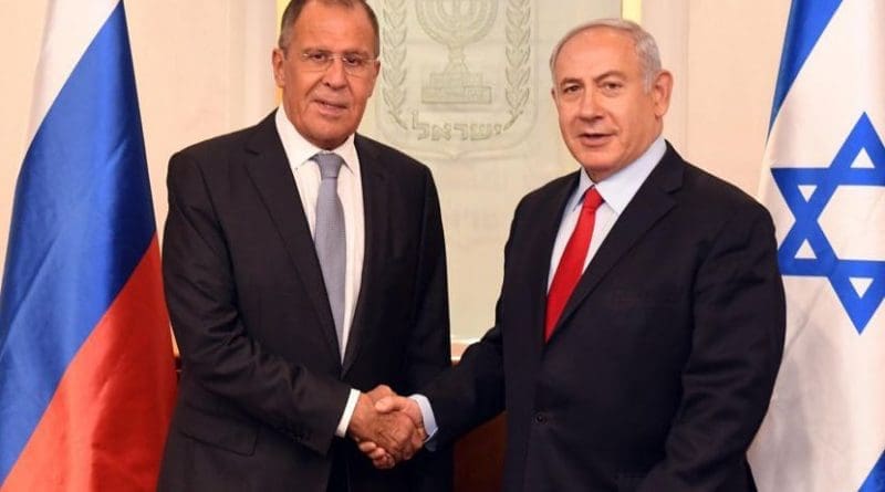 Russia's Foreign Minister Sergey Lavrov with Prime Minister of the State of Israel Benjamin Netanyahu. Photo Credit: Russia's Foreign Ministry.