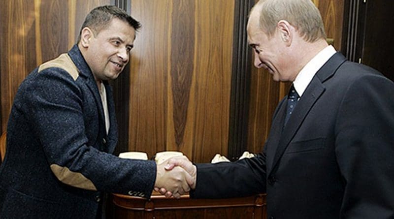 Lyube singer Nikolay Rastorguyev meets Russian president Vladimir Putin, a fan of the band. Photo Credit: Kremlin.ru.