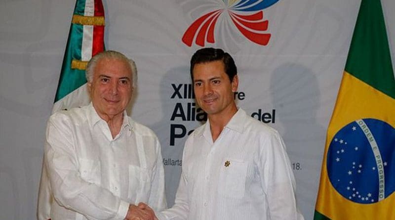 Temer and Peña Nieto signed the Deal on Mutual Cooperation and Assistance for Customs Affairs. Clauber Cleber Caetano_PR via ABr.