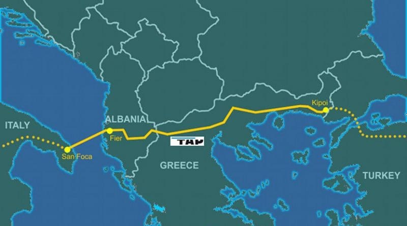 Trans-Adriatic Pipeline. Credit: Genti77, Wikipedia Commons.