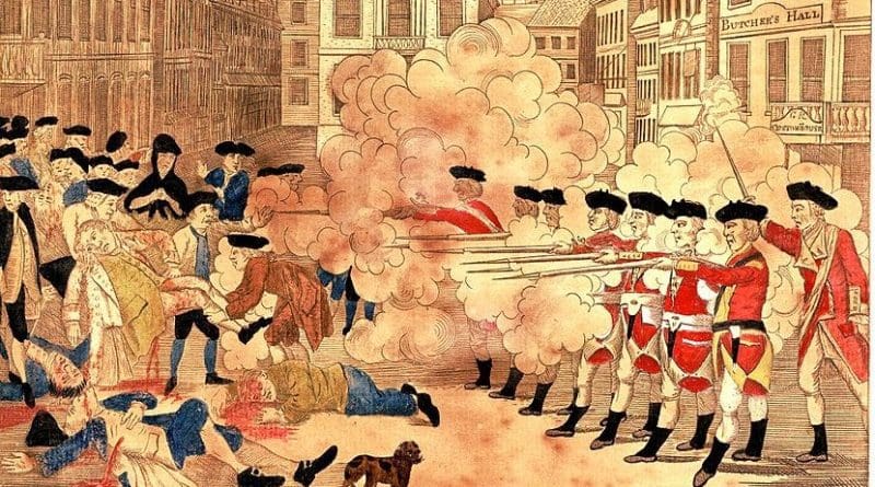 Boston Massacre by Paul Revere.