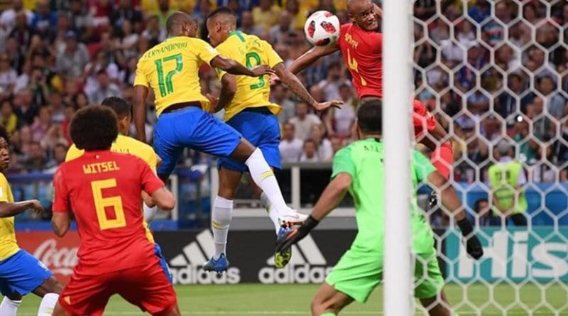 Belgium hands Brazil 1-2 defeat in 2018 World Cup. Photo Credit: Tasnim News Agency