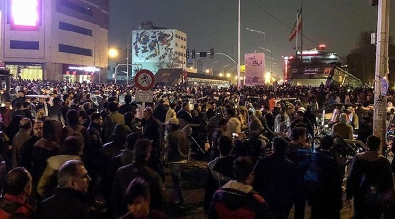 2017-18 protests in Tehran. Credit: Fars News Agency | Wikimedia Commons.