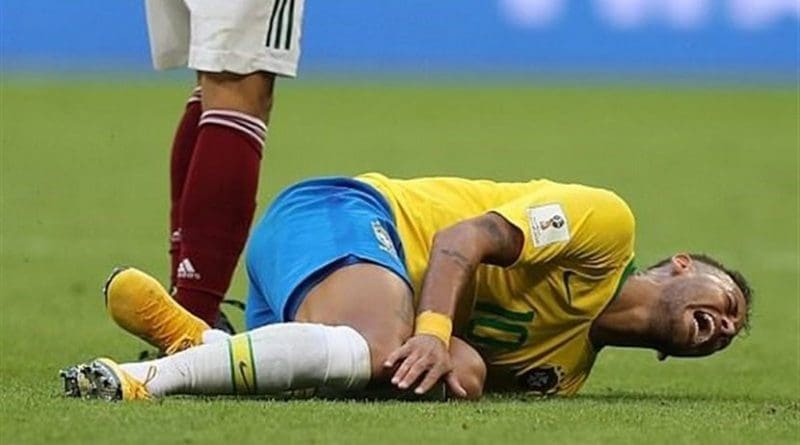 Brazil's Neymar da Silva Santos Júnior in 2018 World Cup. Photo Credit: Tasnim News Agency.