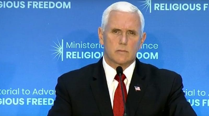 US Vice-President Mike Pence. Photo Credit: White House video screenshot.