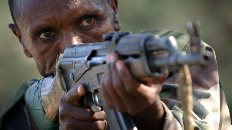 Ethiopian soldier: Photo Credit: US government, Wikipedia Commons.