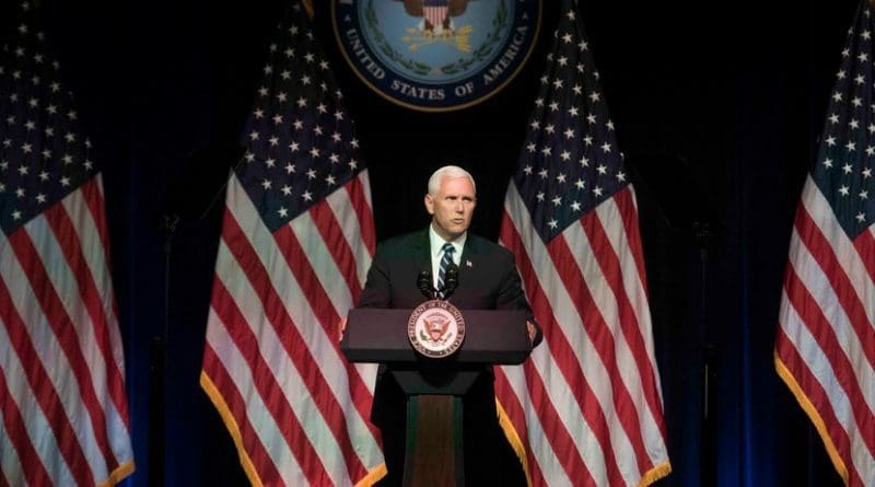 Vice President Mike Pence announces the creation of the United States Space Force to service members during a briefing at the Pentagon. DoD photo by Air Force Tech. Sgt. Vernon Young Jr.