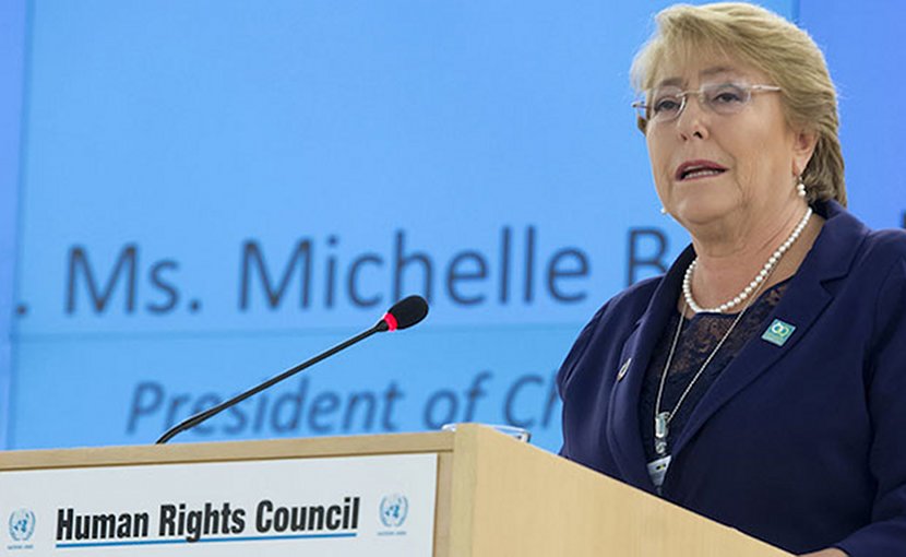 Michelle Bachelet of Chile, newly-appointed as the next UN High Commissioner for Human Rights by Secretary-General António Guterres. UN Photo/Jean-Marc Ferre.