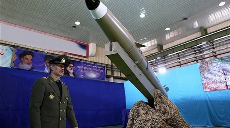 Iran's “Fateh” (Conqueror) ballistic missile. Photo Credit: Tasnim News Agency.