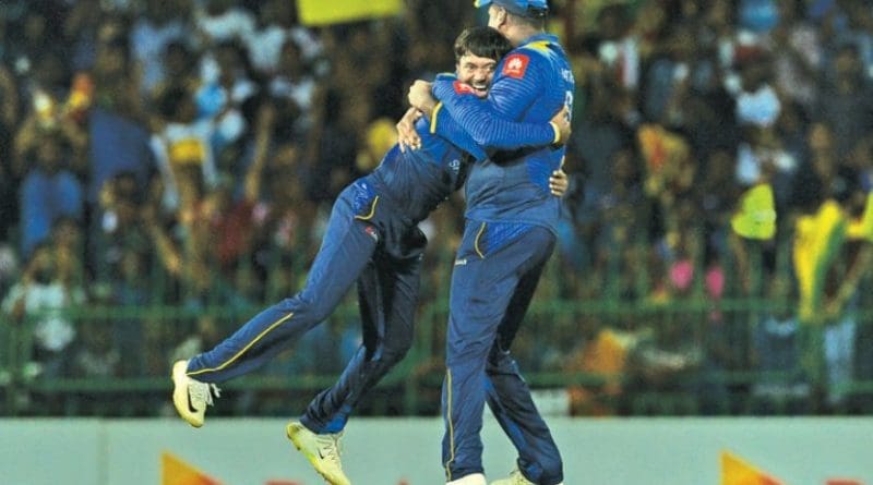 Sri Lanka celebrates cricket win. Photo Credit: Sri Lanka government