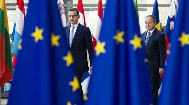 File photo of Mateusz Morawiecki, Polish Prime Minister and Konrad Szymanki, Polish Minister for European Affairs arriving to the European Council. Photo Credit: European Union