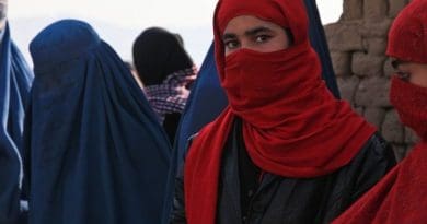 Afghanistan girl in burqa.
