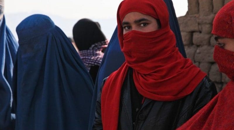 Afghanistan girl in burqa.