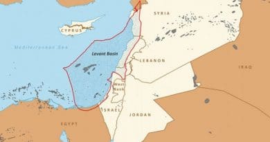 Boundaries of the Levant Basin, or Levantine Basin (US EIA)