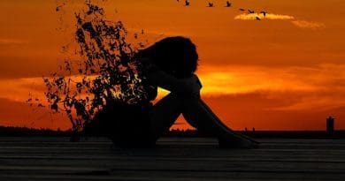 woman sunset