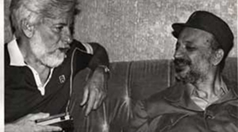 Avnery with Arafat in Beirut - July 1982. Photo Credit: Uri Avnery
