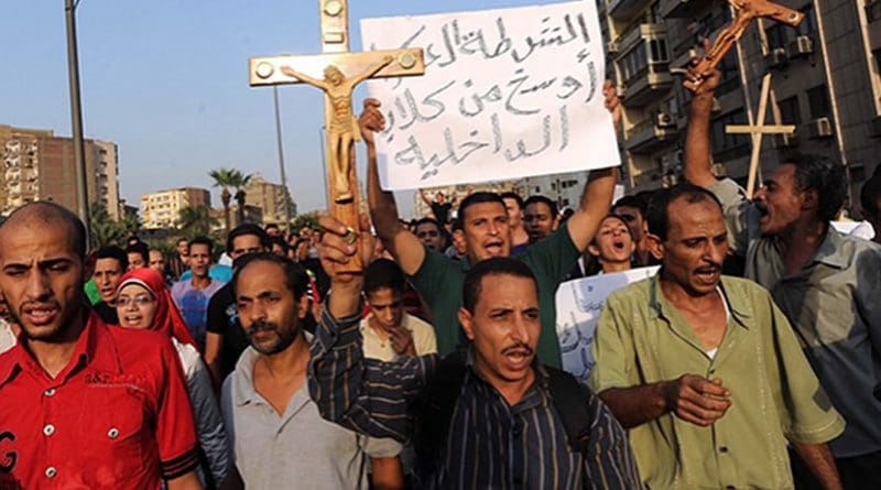 Arab Christians protesting.