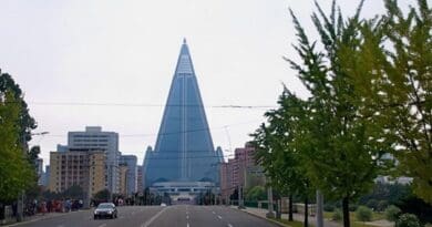Pyongyang, North Korea. Photo Credit: Uwe Brodrecht, Wikipedia Commons.